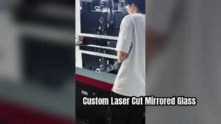 Hoa văn cắt laser tùy chỉnh trên kính tráng gương dài 1,4 mét