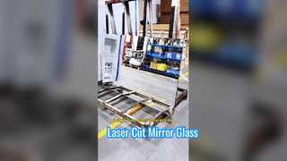 Cắt laser kính gương dày 6mm hình thang dài 1,5m