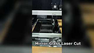 Cắt laser kính gương 3 mm với hình dạng không đều và cắt lỗ