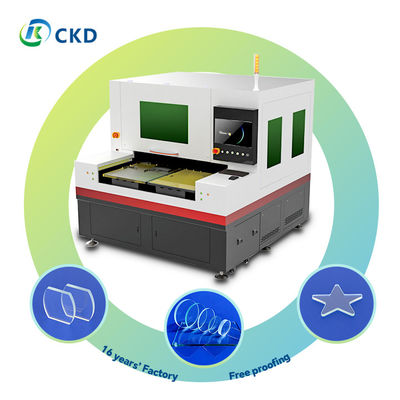 30-90W CNC Glass Laser Cutting Machine with HTI Control Blue Glass Double Cut ≤19mm