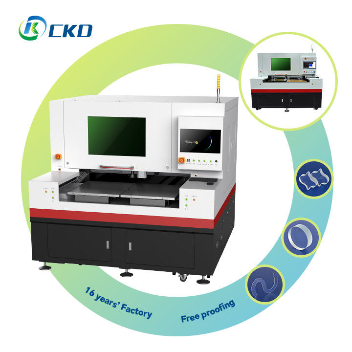 Precision HTI Controlled Glass Laser Cutting Machine With 150W Splitting Laser Source Power.